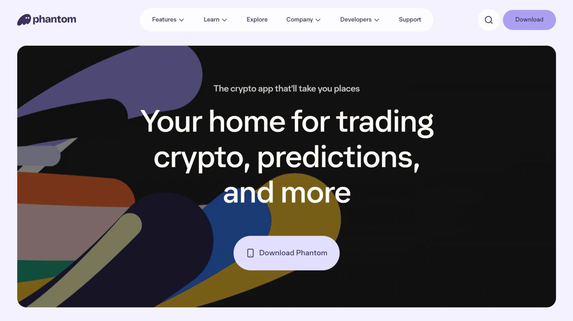 Phantom Wallet Home Page